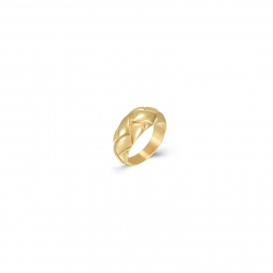 Steel Rings Rhombus grid Steel Ring  Gold Plated and Silver Plated