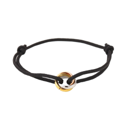 Pulsera Acero Liso Pulsera Acero Ajustable - Tres Círculos -  11 mm - Color Oro