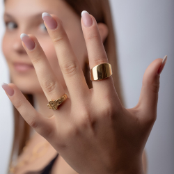 Steel Rings Plain Steel Ring - 15mm - Gold Color and Silver Color