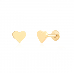 Steel Piercings Piercing Heart  - 5 mm - Steel Gold Plated