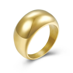 Steel Rings Steel Ring - 12 - Gold Plated