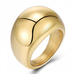 Steel Rings Steel Ring  - Gold Plated