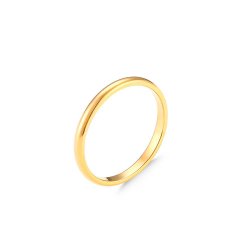 Steel Rings Steel Ring - 2mm - Gold Plated