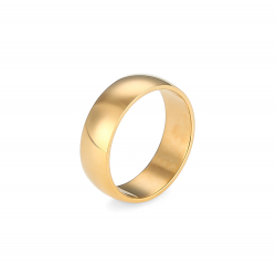 Steel Rings Steel Ring - 6mm - Gold Plated