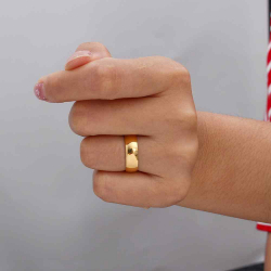 Steel Rings Steel Ring - 6mm - Gold Plated