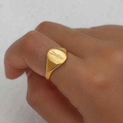 Steel Rings Steel Ring - Lavender - Gold Plated