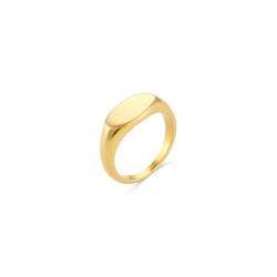 Steel Rings Pinky Steel Ring - Gold Plated