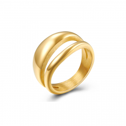 Steel Rings Split Steel Ring - Gold Plated