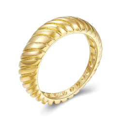Steel Rings Engraved Steel Ring  Gold Plated