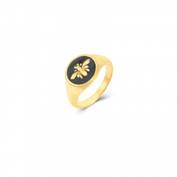 Steel Rings Honeybee Ring - Steel 12mm - Gold Plated