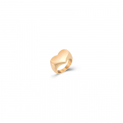 Steel Rings Heart Ring Gold Plated and Silver Plated