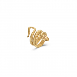 Steel Rings Snake Ring Steel - Gold Plated