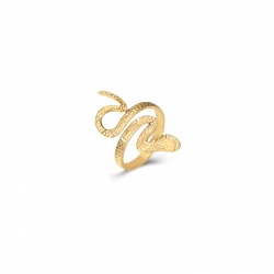 Steel Rings Steel Ring - Snake - Adjustable from 12 to 16 - Colour Gold