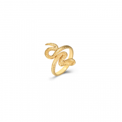 Ringe Glattes Edelstahl Ring Edelstahl - Schlange - Einstellbar von 12 bis 16 - Goldfarben