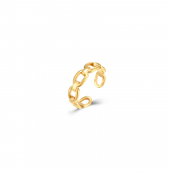 Ringe Glattes Edelstahl Ring Edelstahl Offen Knoten 5&nbsp;mm verstellbar - Goldfarben