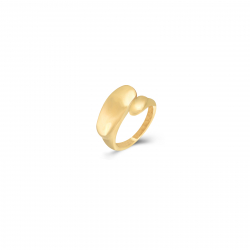 Ringe Glattes Edelstahl Ring Offen - Goldfarben