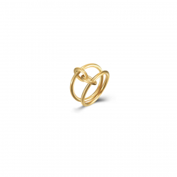 Steel Rings Steel Ring - Double Link 15,5 mm - Gold Color