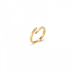 Anillo Acero Liso Anillo Acero - Solapado abierto ajustable 5 mm - Color oro