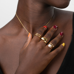 Steel Rings Split Steel Ring - Open Adjustable 7,7,5 mm - Gold Color
