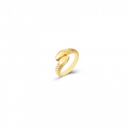 Anillo Acero Liso Anillo Acero Superpuesto con Rayas - 9 mm - Color Oro Y Color Acero