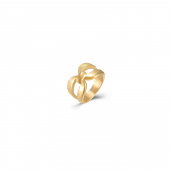 Steel Rings Steel Ring Knot - 12 mm - Gold Colour and Silver Colour