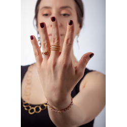 Anillo Acero Liso Anillo Acero Triple - 14 mm - Color Oro y Color Plata