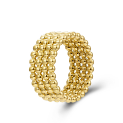 Steel Rings Steel Ball Ring - Gold Plated