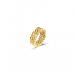 Ringe Glattes Edelstahl Stahlring - Netz 19mm - Goldfarbe