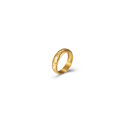 Steel Rings Steel Ring Stripes - 20 mm - Gold and Steel