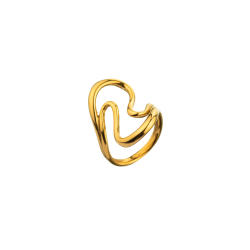 Steel Rings Steel Ring - Wave 28 mm - T12,T14,T16,T18 -Gold Color Silver Color