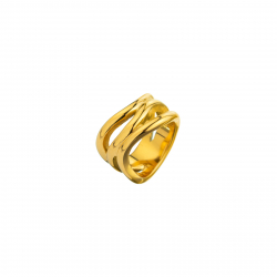 Anillo Acero Liso Anillo Acero Partido - Color oro y Color Plata