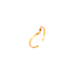 Anillo Acero Liso Anillo Acero Dedo del Pie - Abierto - V - Color Oro y Color Plata