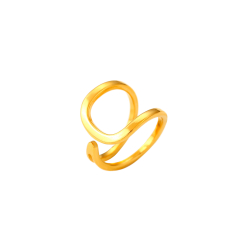 Steel Rings Open Steel Ring - 16mm - Gold and Silver Color