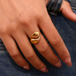 Ringe Glattes Edelstahl Glatter Stahlring - 16 mm - Gold- und Silberfarbe