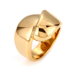 Anillo Acero Liso Anillo Acero Liso - 17mm - Color Oro y Plata