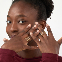 Anillo Acero Liso Anillo Liso Abierto - Caramelos - Color Oro y Color Acero