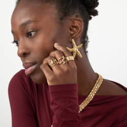 Anillo Acero Liso Anillo Liso Abierto - Texturizado - Color Oro y Color Acero