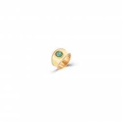 Steel Stones Rings Mineral Steel Ring - Gold Plated