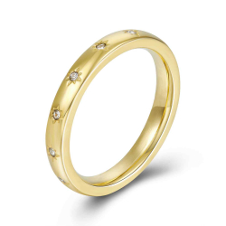 Ringe Edelstahl Zirkonia Ring Edelstahl - Weiße Zirkonia