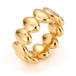 Anillo Acero Circonita Anillo Acero Rombo  - Circonita - 4 mm - Color oro y Color Acero