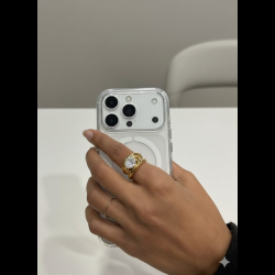 Ringe Edelstahl Zirkonia Bague en acier - Zirkon - 20 mm - couleur acier couleur or