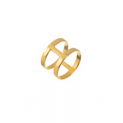 Bronze Rings Ring - Doble 14mm - Gold Plated