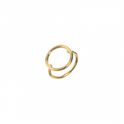 Bronze Rings Ring - Circle 18mm - Gold Plated