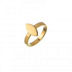 Bronze Rings Ring - Oval 13mm - Gold Plated