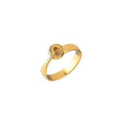 Bronze Rings Ring - Spiral 6,5mm - Gold Plated