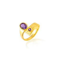 Anillo Bronce Mineral Anillo Mineral - Superpuesto 16mm - Bañado Oro