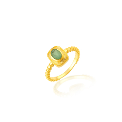 Anillo Bronce Mineral Anillo Mineral - 8*10mm - Bañado Oro