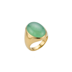 Anillo Bronce Mineral Anillo Mineral - Corte cabujón 23 mm - Bañado Oro