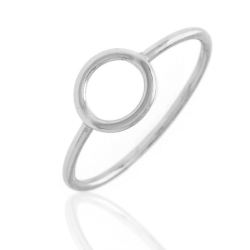 Bagues Argent Lisse Bague Cercle 8 mm