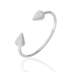 Bagues Argent Lisse Bague Argent - Cônes